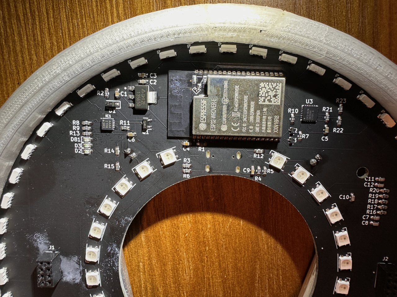 Inside shot of ESP32-WROVER-E MCU