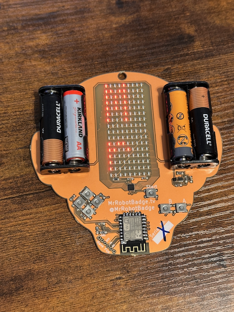 Scrolling 'Mr Robot Badge' text