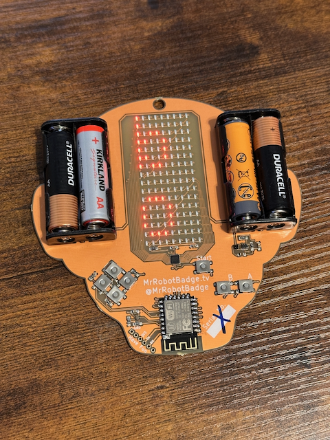 Scrolling 'Mr Robot Badge' text