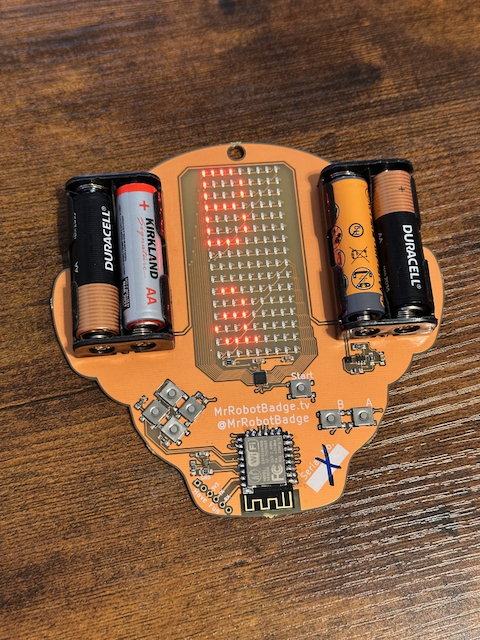 Scrolling 'Mr Robot Badge' text