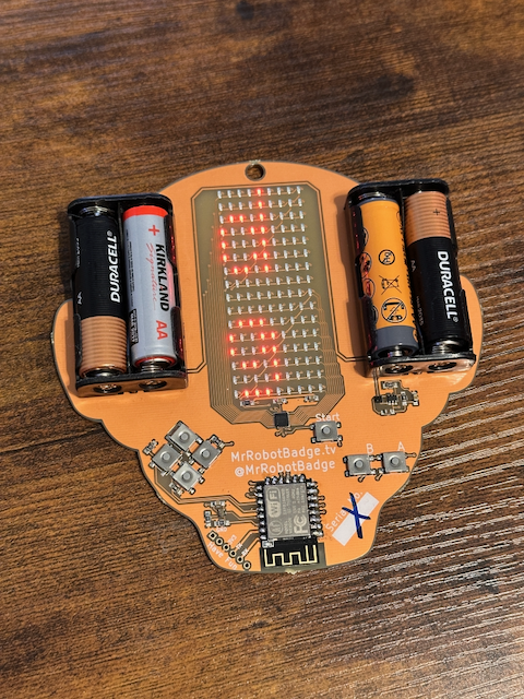 Scrolling 'Mr Robot Badge' text