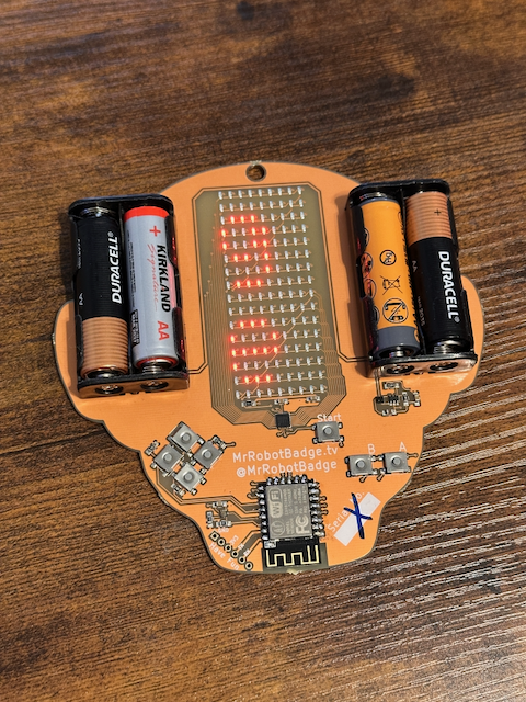 Scrolling 'Mr Robot Badge' text